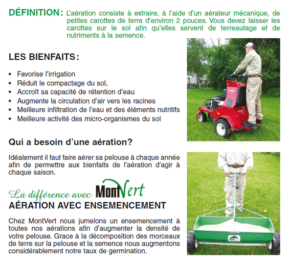 AÉRATION AVEC ENSEMENCEMENT