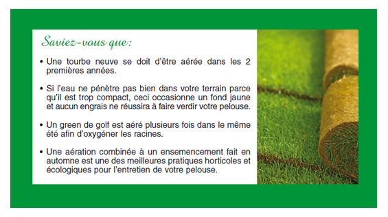 l’aération avec ensemencement